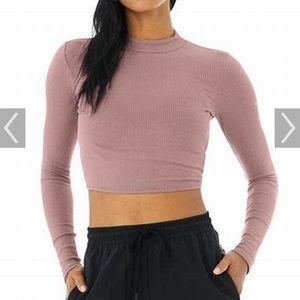 Black Alo ribbed crop top